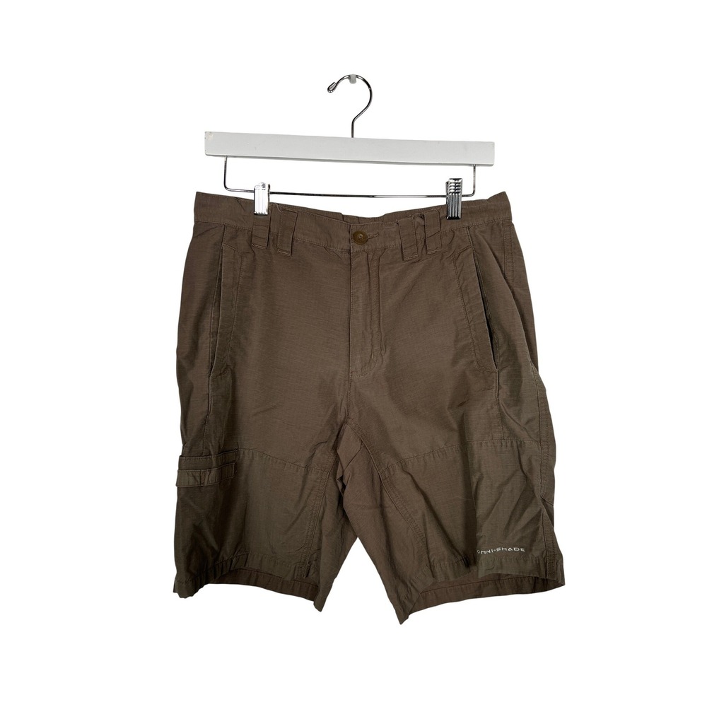 Columbia Brown PFG Fishing Shorts Ripstop Cargo Outdoor Men's Size 32
